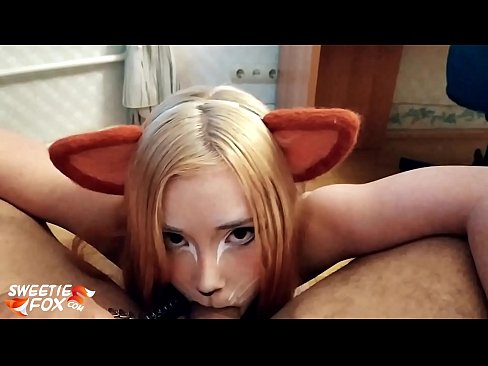 ❤️ キツネがチンポを飲み込み、口の中にザーメンを出す ❤ ロシアポルノ ❌️